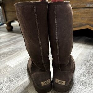 UGG Chocolate Suede Tall Boots